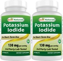 Meilleures iode de potassium naturel 130 mg par portion - Supplément alimentaire, 90 comprimés (2)