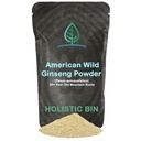 Boîte Holistic Wild American Ginseng Poudre Pure Organic Ginseng Supplément fait avec des racines sauvages récoltées 20 ans et plus de Appalachia (Panax Quinquefolius)