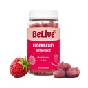 BeLive Elderberry Gummies mit Zink und Vitamin C, D, A, E, B12-50 Ct I Immununterstützungsergänzung für gesunde Knochen & Zähne, Vegan, Keto & Non-GMO - Raspberry Flavor