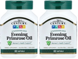 21st Century Soir Huile Primrose Softgels, 60 Compte (paquet de 2)
