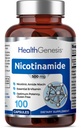 B-3 Nicotinamid 500 mg 100 Caps - Nicotinic Amide Niacin Natural Flush-Free Vitamin Formula - Unterstützt Hautzellengesundheit