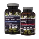 ResVitale Beauty 3 - Supplément soin de la peau avec collagène, kératine et élastine - 90 Capsules & Resveratrol 250 mg - Supplément soin de la peau pour hommes et femmes - 120 Capsules de Veggie