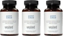 Extrait de thé vert de l'EGCG, 400 mg - Supplément antioxydant, végétalien, sans gluten, 100 capsules végétariennes (paquet de 3)