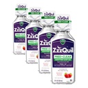 ZzzQuil, Nacht-Schlafhilfe-Flüssig, KOSTENLOS von Alkohol & Künstliche Farbstoffe, 50 mg Diphenhydramin HCl, No1 Schlafhilfe Marke, Fall Asleep Fast, Non-Habit Forming, beruhigende Berry Flavor, 12 FL OZ (Pack mit 4)