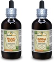 Maral Root (Rhaponticum Carthamoides) Tincture, Organic Dried Roots Liquid Extract (Markenname: HerbalTerra, Proudly Made in USA) 2x4 fl.oz (2x120 ml)