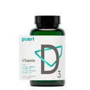 Vitamin D3 Nahrungsergänzung mit Bio Kokosöl für optimale Absorption | Gesunde Muskelfunktion, Knochengesundheit, Immununterstützung, Non GMO | 2500 IU, 120 Softgel - von Puori