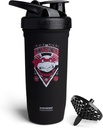 Smartshake TMNT Ninja Power Reforce Acier Inoxydable Protein Shaker Bouteille de 900 ml de 30 oz - Vis étanche - BPA Free - Unisexe - Noir