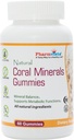 Gommies de calcium corallien avec minéraux traces - Gommies sans gluten, végétaliens, goûteux avec calcium naturel et vitamine D3, compte 60