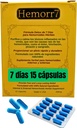Hemorr7: 7Jours 15 Capsules Herbal Hemorrhoid Detox Formula,Fórmula Herbal para desintoxique las hemorroides Durante 7 días