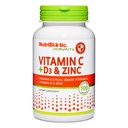 NutriBiotic – Vitamin C + Vitamin D3 & Zink, 100 Kapseln | Potent, umfassende Immununterstützung | Essential & Antioxidant Daily Supplement | Gluten & GVO-frei