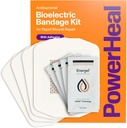 PowerHeal Bioelectric Bandage Kit for Wound Care & Fast Healing – 3-Layers w/Bioelectric Pad, Pad absorbant, Adhésif + Wound Hydrogel – pour Coupes, Abrasions, Blisters, Burns – 4-Pack, 4-Pack, 4-