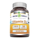 Erstaunliche Formeln Vitamin D3 (Cholecalciferol) Ergänzung | 5000 IU pro Servieren | 180 Softgels | Non-GMO | Gluten-Free | Made in USA