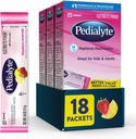 Paquets en poudre d'électrolyte de pédialyte, citronnade de fraise, boisson d'hydratation, 18 emballages en poudre à usage unique