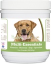 Les races saines Labrador Retriever, Golden, Multi-Essentials Poudre pour chiens - un supplément idéal de vitamines, minéraux et antioxydants pour votre chien - 8 oz