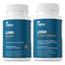 Dr Tobias Lung Health & Liver Nettoyez 21 jours pour le lung et le foie Nettoyez et détoxez avec la vitamine C, Butterbur, Quercetin, Solarplast, Artichaut, Thistle de lait