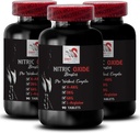 L-Citrullin und L-Arginin Ergänzungen - Nitric Oxide Booster - Endurance, Nitric Oxide Flow, Krafttraining, Fitness-Unterstützung, Pre-Gym Boost, Muskelpumpe, Physical Boost 3 Flaschen 270 Tabletten