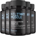 rize labs Muscle militaire masculin, tout complément alimentaire naturel pour améliorer la performance, Capsules promouvoir l'endurance et l'énergie - Pack de 5(300 Capsules)