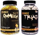 LABS CONTRÔLE Ensemble de santé globale, 45 portions Triade orange, 120 comte Orange Oximega Huile de poisson, Muscle Building et Supplément de récupération pour les hommes et les femmes