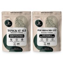 Poudres de jungle Tongkat Ali pour les hommes 200:1 Extrait 282 portions, poudre de fourmi noire 30:1 94 portions 5oz de remplissage gratuit racine de longjack et noir fourmi supplément traditionnel hommes soutien de santé pour la conduite