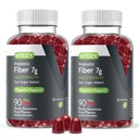 VITEEY Gommies de fibre prébiotique pour les adultes, 7g - Gummes de supplément de fibre soluble Gut Health & Digestive - Zéro sucre ajouté, végétalien, sans gluten - 180 Compte