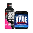PROSUPPS L-Carnitine 3000 Stimulant Liquid Shots (Dragon Fruits) et M. Hyde Série Signature Pré-entraînement en poudre d'énergie (Blue Razz)