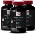 Supplément d'exercice - NITRIC OXIDE BOOSTER - suppléments d'oxyde nitrique pour les hommes, supplément de rappel d'oxyde nitrique, supplément d'endurance, rappel d'endurance, support d'entraînement, énergie de fitness 3 Bouteille 180 Tabs