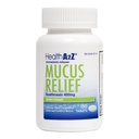HealthA2Z® Mucus Relief | Guaifenesin 400mg | Sofortige Veröffentlichung Expectorant | Chest Congestion & Mucus Relief | 150 Tabletten
