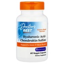 Médecins Meilleur Acid Hyaluronique+ Sulfate de Chondroïtine, soutient la santé articulaire et de la peau, non-OGM, sans gluten, sans soja 60 capsules de légumes