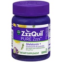 ZzzQuil Pure Zzz Melatonin Gummies, Aide au sommeil, Melatonin 2mg, avec Camomille et lavande, Melatonin Gummies de sommeil, Aide au sommeil pour les adultes, Vanille sauvage aromatisée, 24 Gummies de sommeil