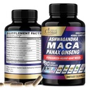 Racine de maca Cadane biologique, Ashwagandha, supplément de Ginseng Panax - 90 capsules 3 mois avec Fenugreek, Tongkat Ali & More - Soutien Production d'énergie et immunité
