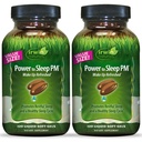 Irwin Naturals Power to Sleep PM - 120 Liquid Soft-Gels, pack de 2 - avec Melatonine, GABA, Ashwagandha, Valerian Root & L-Theanine - 120 Total des services
