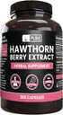 Pure Original Zutaten Hawthorn Berry Extrakt keine Magnesium oder Reisfüller, Immer rein, Lab Verifiziert (365 Kapseln)