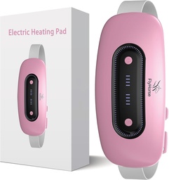 Plaque de chauffage électrique, plaque de chauffage menstruelle sans fil portable avec 4 niveaux de chaleur et 4 modes de massage, rapide grand chauffage ceinture Belly Wrap pour les crampes, Back Pain Relief Cadeaux pour les femmes filles