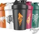 JEELA SPORTS 5 PACK Protein Shaker Flaschen für Proteinmischungen -20 OZ- Geschirrspüler Safe Shaker Cups für Protein Shakes - Shaker Cup für Blender Protein Shaker Bottle für Shakes Protein Shake Blender