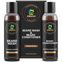 XIKEZAN Laver les barbes et revitaliser les barbes softener naturel Set w/Argan & Jojoba Huiles Lisse et renforce Noël Bas Stouffres Père Jour Cadeaux pour les hommes lui papa garçon ami mari