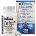ZnS Myo-Inositol & D-Chiro Inositol Supplément de l'Hormonal Balance & Menstrual Cycle Support de 40:1 Idéal Rapport de l'Ovarian Health & Fertility Aid de 2050mg