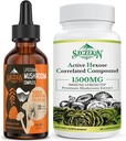 Wirkstoff Hexose korrelierte Verbindung 1500 mg Ergänzung 90 Kapseln Bundle mit 2000mg Liposomal Pilz Complex Tropfen 30 Servierungen