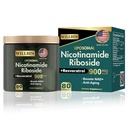 Supplément NAD+ - Liposomique Nicotinamide Riboside, Resvératrol, Quercetin Supplément NAD haute pureté pour anti-âge, énergie, focus - 80 capsules (40 portions)