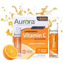 Aurora Nutrascience Liposomal Liquid Vitamin C - Healthy Immune Support Supplement for Adults, Sugar Free, 3000 mg per Serving, Vegan, Gluten Free, Non-GMO - 32 Single Serve Packets, Orange