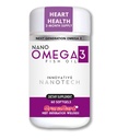 Supplément Nano Omega 3 pour les femmes et les hommes – Huile de poisson softgels avec la nanotechnologie – Capsules DHA High Potency EPA – Pas d'arrière-goût – Facile à avaler – 60 Bouteilles de comptage