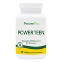NaturesPlus Source of Life Power Teen - 90 Vegetarian Tablets - Teen Multivitamin with Minerals & Whole Foods for Mental Focus, Energy Booster - Gluten-Free - 45 Servings
