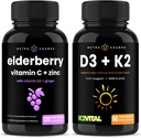 NutraChamps Elderberry et vitamine D3+K2 Capsules