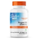 Ärzte Best Vegan D3 2500 IU (Vitashine), Pflanzenquelle Vitamin D3, Non-GMO, Glutenfrei, Sojafrei, Vegan 60 Veggie Caps
