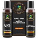XIKEZAN Laver les barbes et revitaliser les barbes softener naturel Set w/Argan & Jojoba Huiles Lisse et renforce Noël Bas Stouffres Père Jour Cadeaux pour les hommes lui papa garçon ami mari