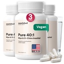 Nourri 40:1 Myo-inositol & D-Chiro Inositol - Supplément pour les femmes ayant des symptômes de fertilité, de santé de la peau ou de cycle menstruel - Hormone Balance pour les femmes - 360 Capsules