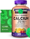Gummies de calcium 500 mg avec D3 & Zinc, 120 Gummies avec guide exclusif de meilleure ligth et de printemps