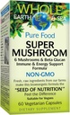 Terre et mer entières à partir de facteurs naturels, Super Champignon, Complément alimentaire entier, Vegan, 60 capsules végétariennes (60 portions)