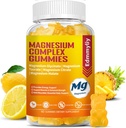Supplément triple complexe de magnésium pour les femmes et les hommes sans sucre haute absorption Magnésium Glycinat, Taurat, Malate, supplément complexe de citrate avec vitamine B6, B12 & D3 pour...