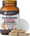 Mushroom Supplement Energy Support | Bio Pilz Kräuterkapseln mit Reishi, Ginkgo, Rhodiola, Maca, Chinesischer Ginseng, CoQ10 + mehr (60 Kapseln)