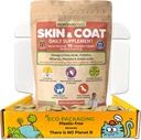 Skin and Coat Supplement mit Fischöl und Omega 3 für Hunde und Katzen - Hunde Itch Relief Tier Ergänzung für Shedding, trockene juckende Haut und Allergien - Hunde Allergie Behandlung Vitamine (90 Tabs)
